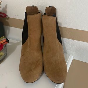 Used Tory Burch Leather Brown Heel Boots